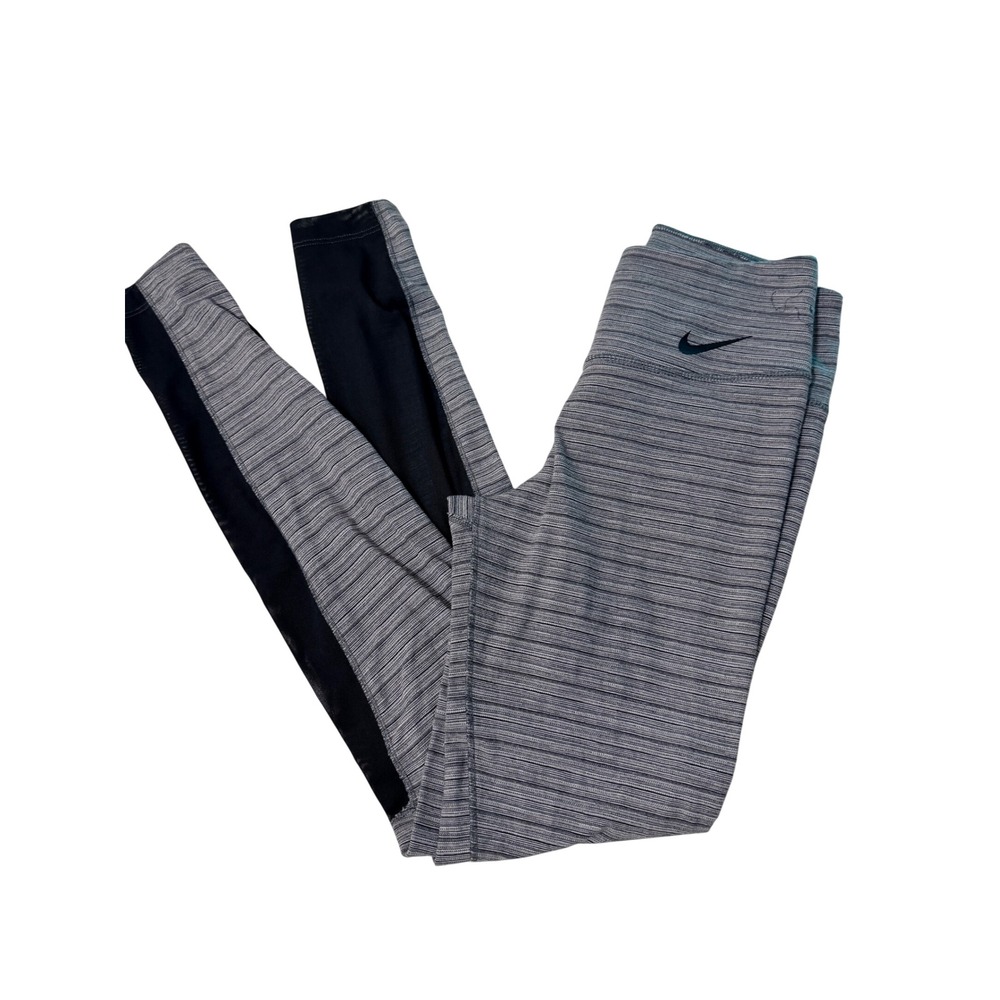 Nike Dri-Fit Space Dye Mesh Panel Leggings Size S 683539-010